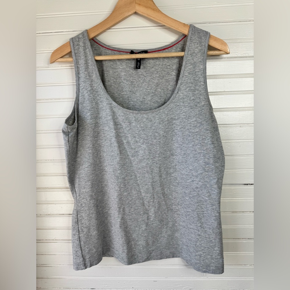 Escada Sport Heather Gray Scoop Neck Tank Top